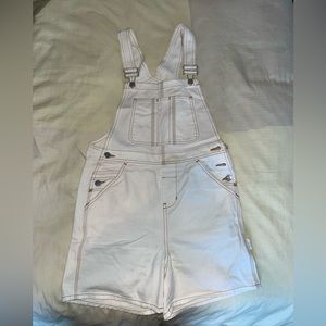 White Overall Shortd